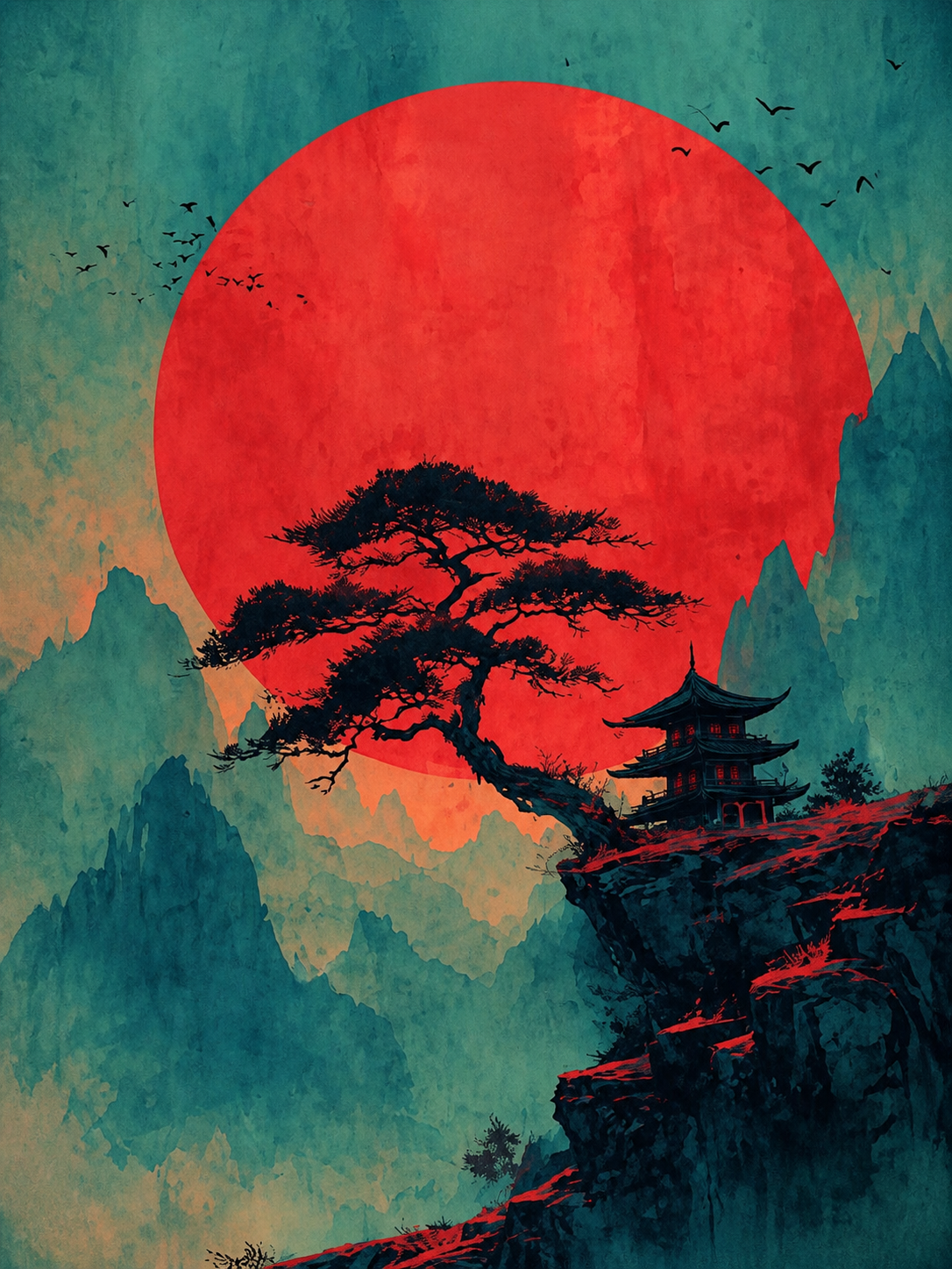 Bonsái Pagoda Roja