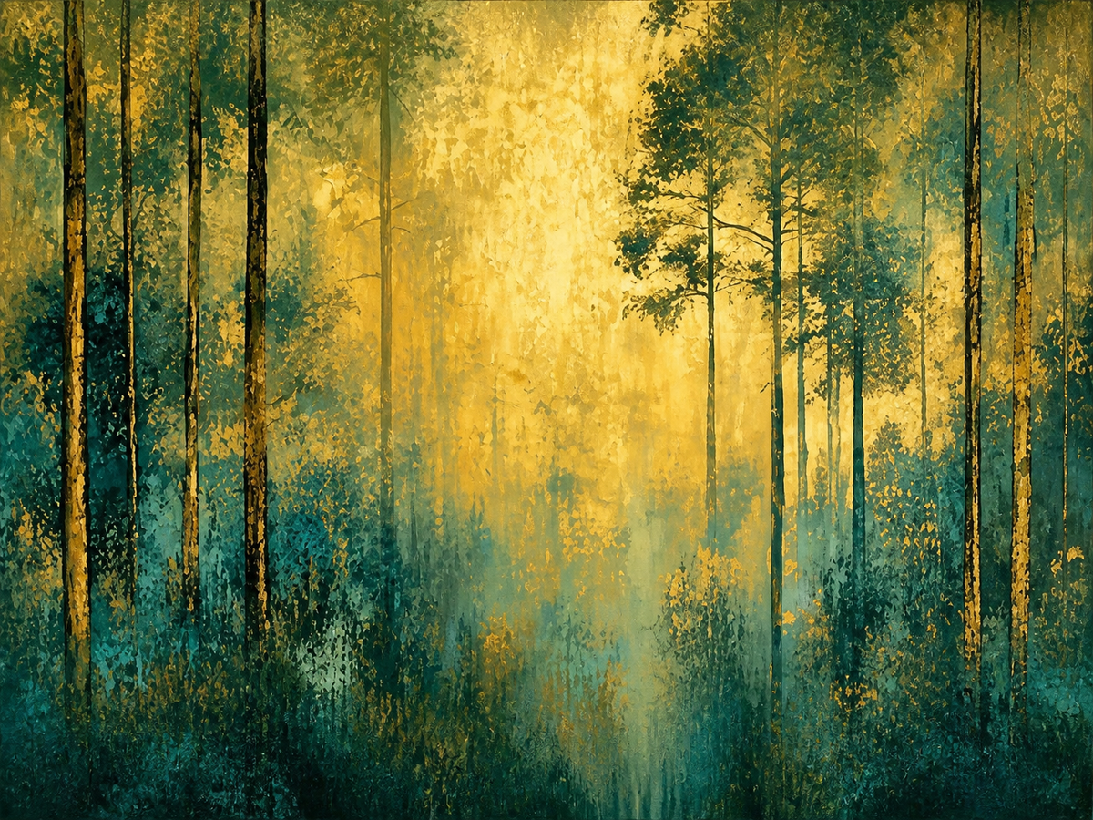 Bosque Dorado Turquesa