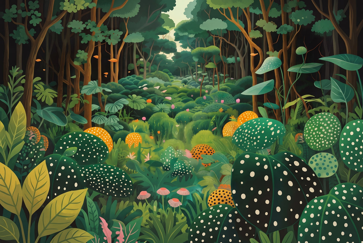 Bosque Flores Rojas