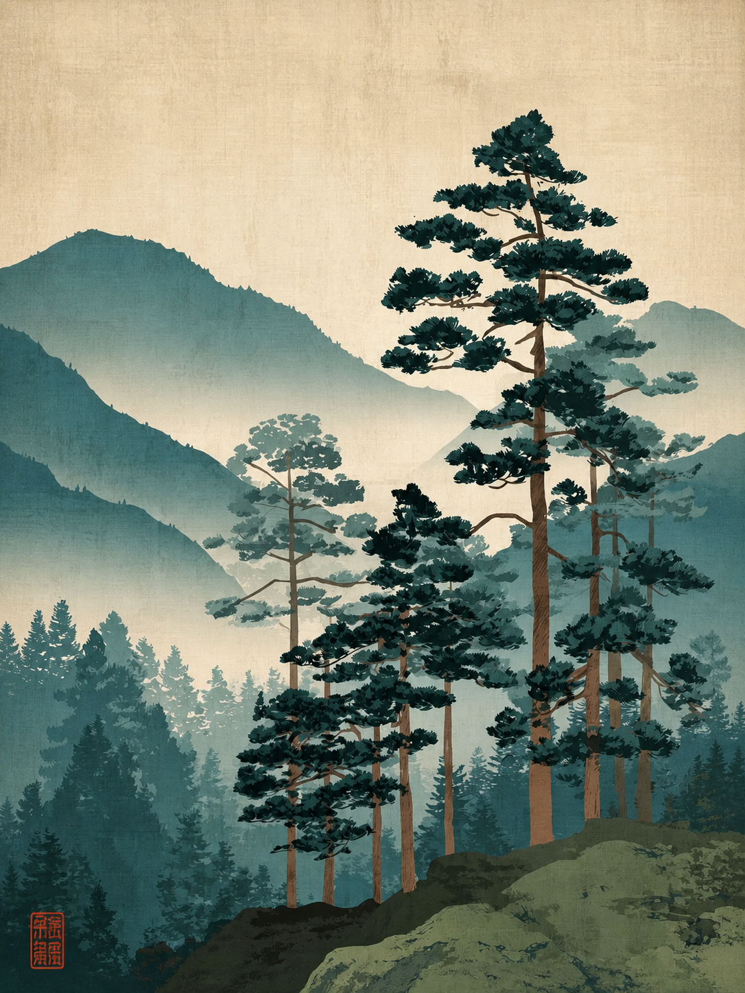 Bosque Pinos Japoneses