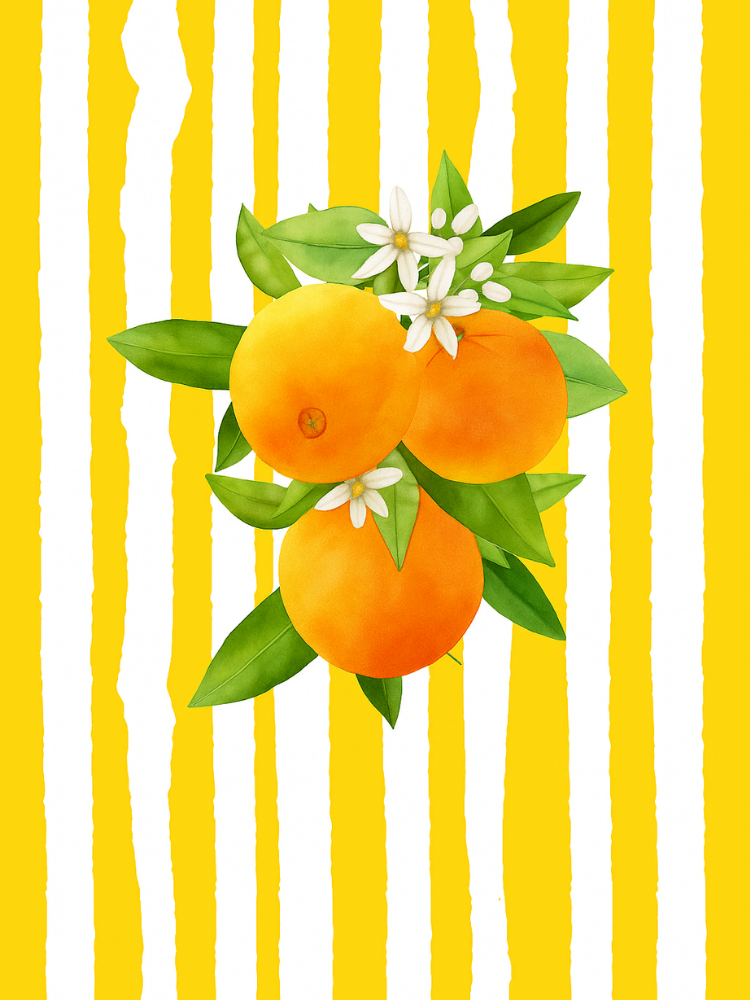 Naranja Flores Verde