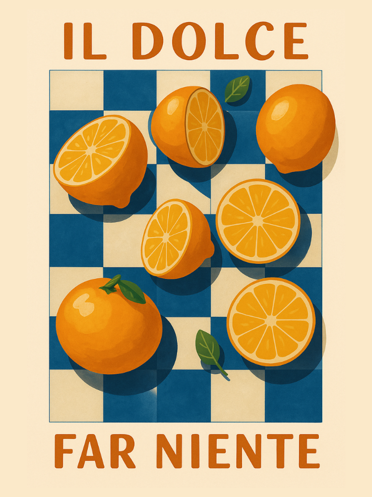 Naranja Poster Rojo