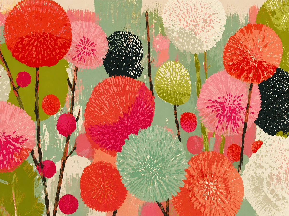 Flores Abstractas Japonesas