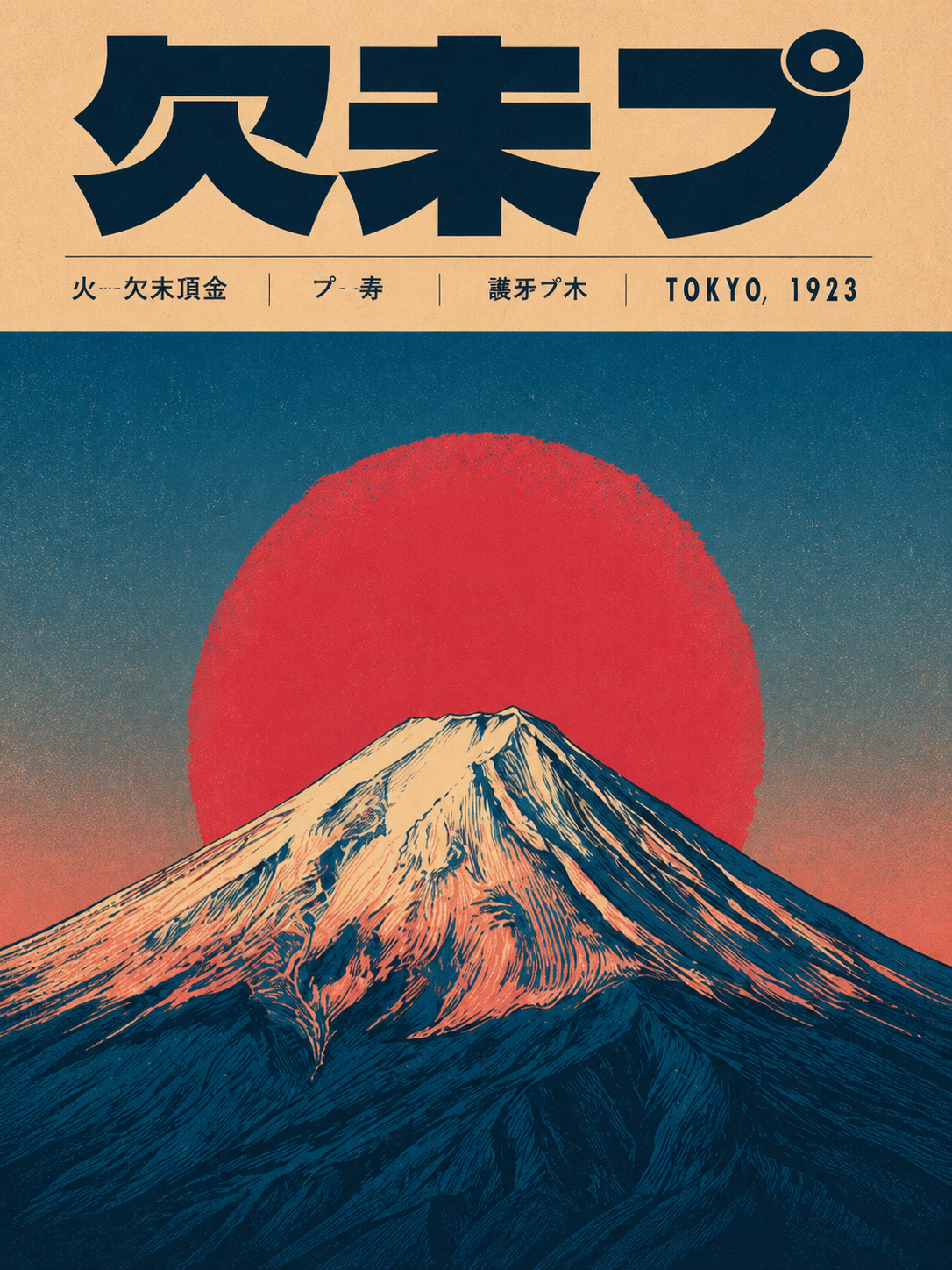 Fuji Póster Rojo
