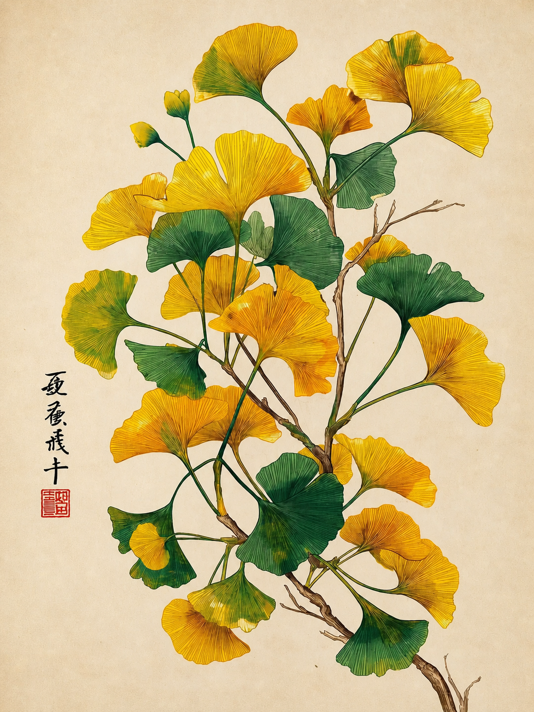 Gingko Hojas Doradas