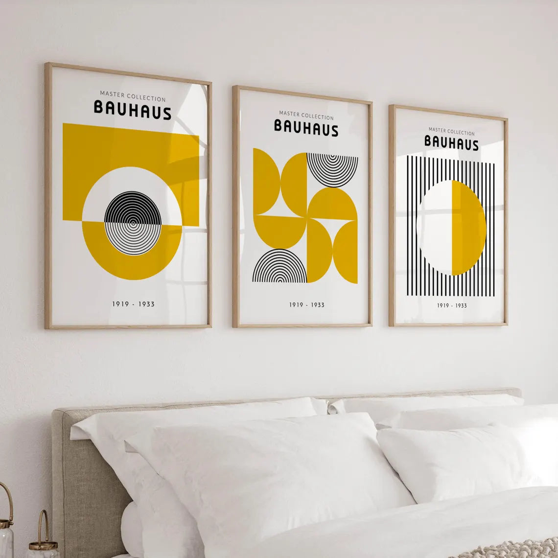 Set de 3 Bauhaus Amarillo Negro