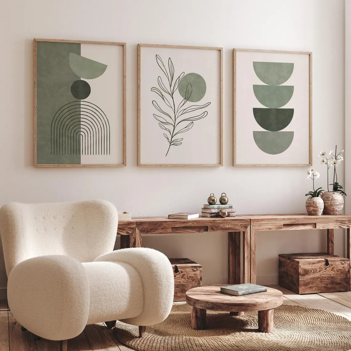 Set de 3 Boho Verde Arco Sol