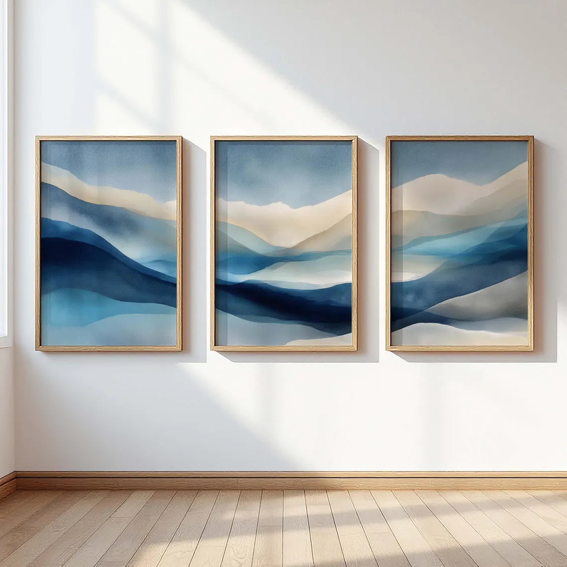 Set de 3 Montañas Azules Olas