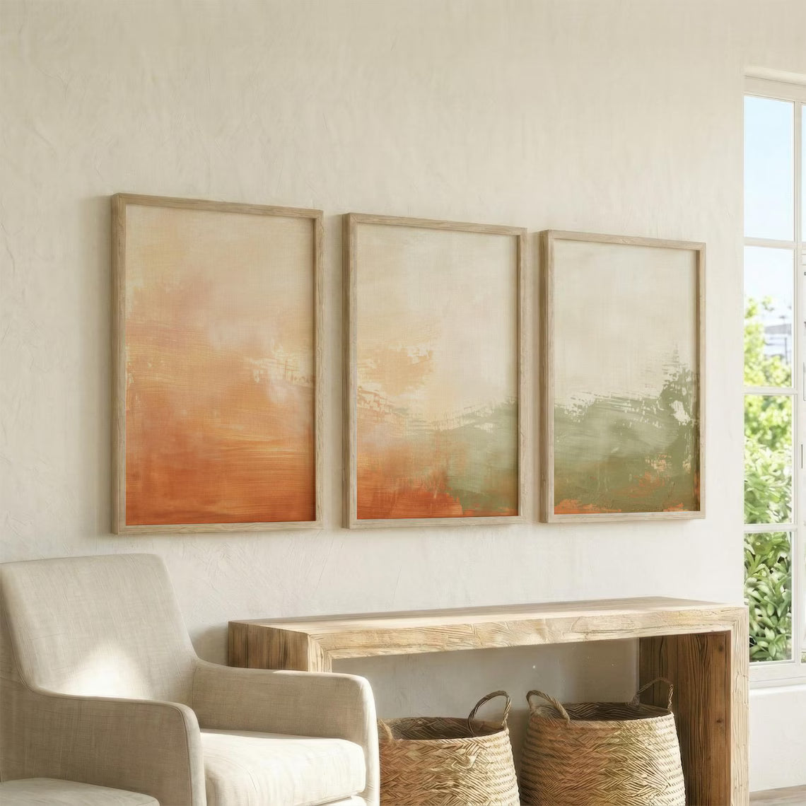 Set de 3 Paisaje Terracota Sage