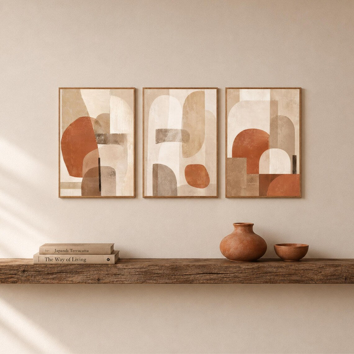 Set de 3 Geométrico Terracota Boho