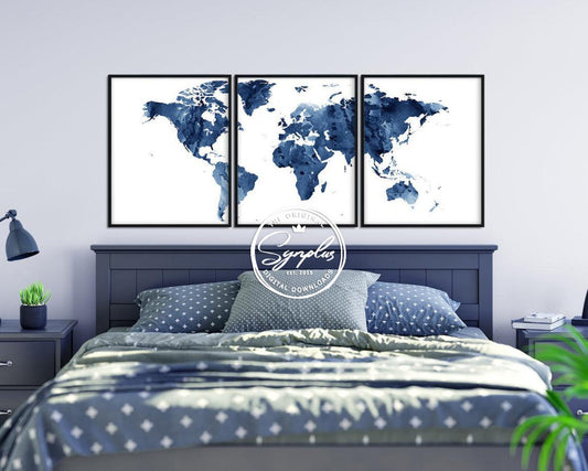 Set de 3 Mapa Mundo #2