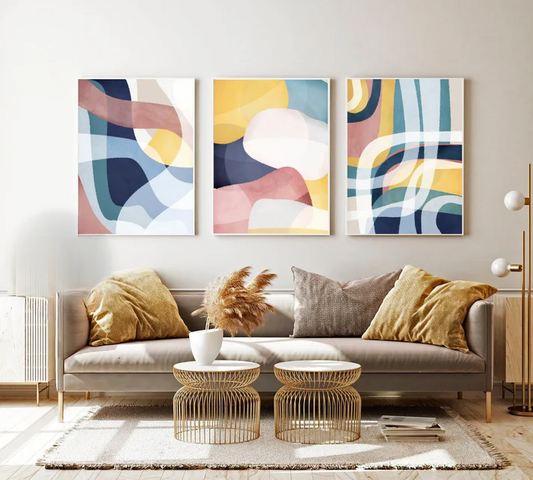 Set de 3 Abstracto Colores #3