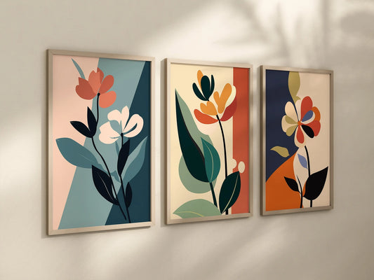 Set de 3 Retro Flores