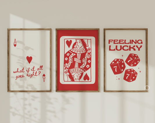 Set de 3 Lucky Rojo