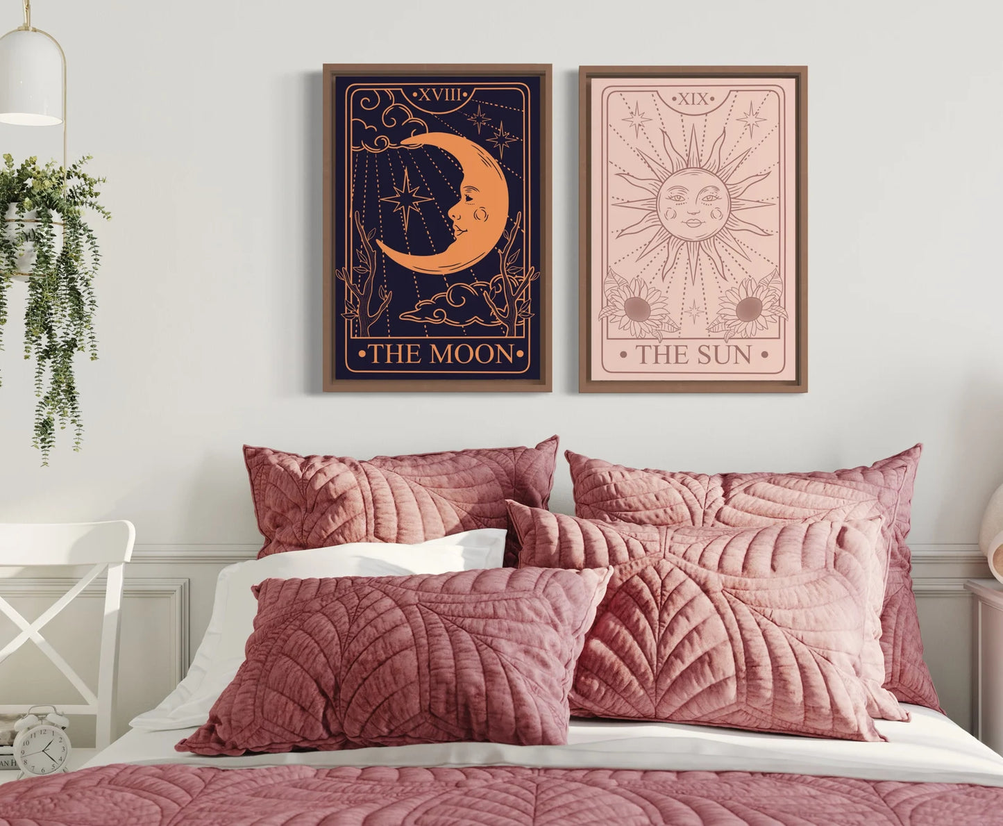 Set de 2 Luna y Sol estilo Tarot