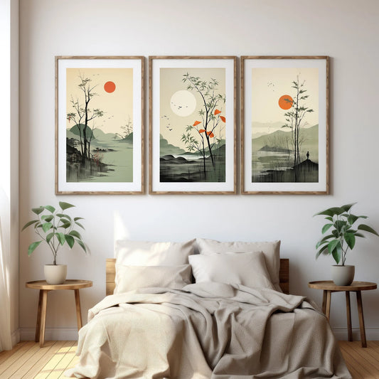 Set de 3 Boho Japonés
