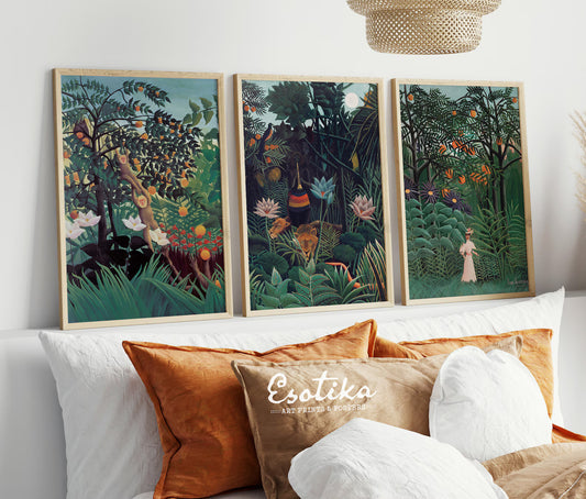 Set de 3 Tropical Henri Rousseau