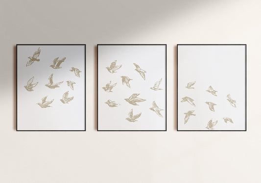 Set de 3 Pájaros #1