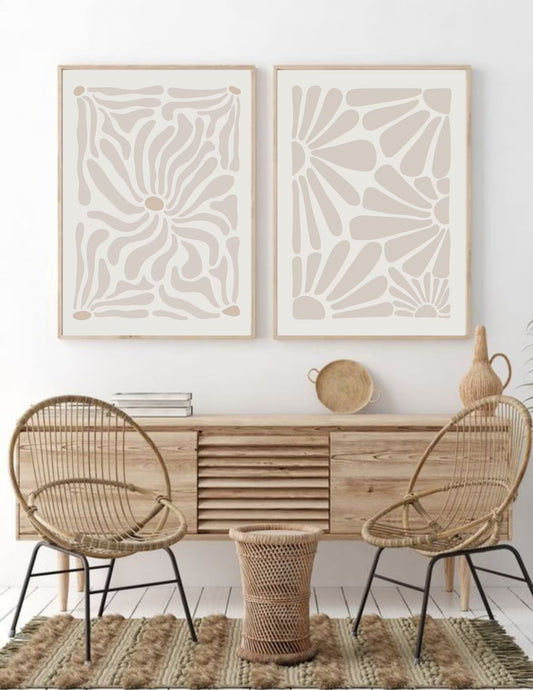 Set de 2 Boho Flores