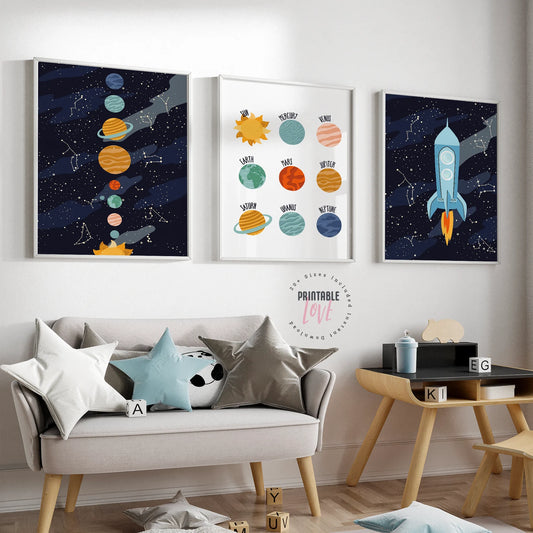 Set de 3 Sistema Solar Infantil