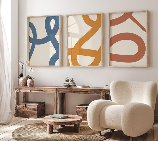 Set de 3 Abstracto Colores