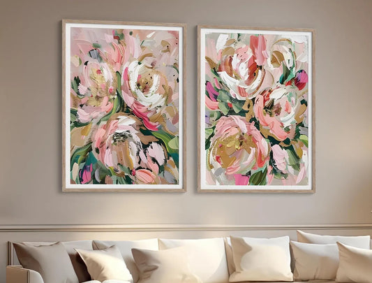 Set de 2 Abstracto Floral