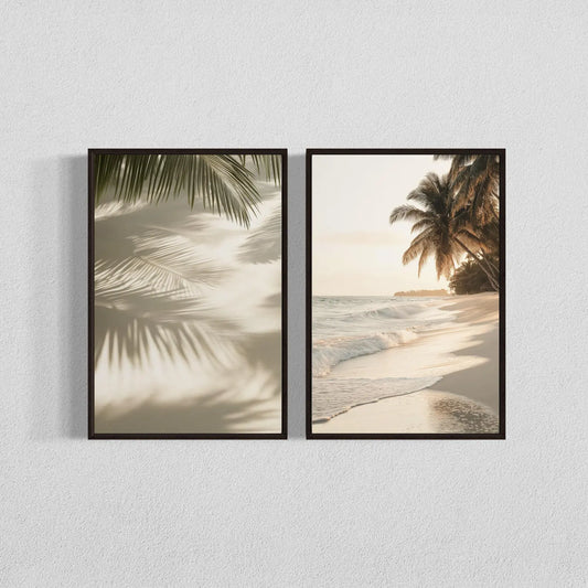 Set de 2 Playa y Palmera