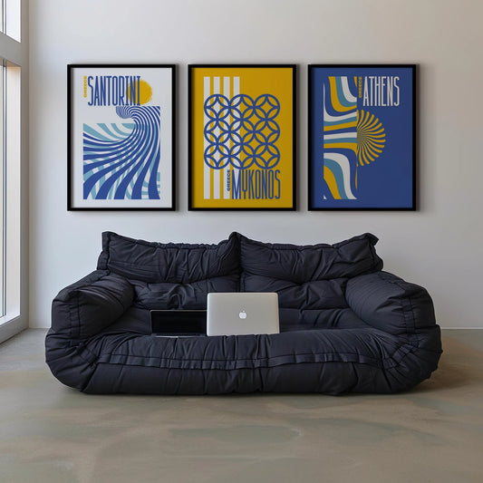 Set de 3 Arte Moderno Griego