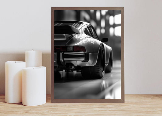Black and White Porsche 911