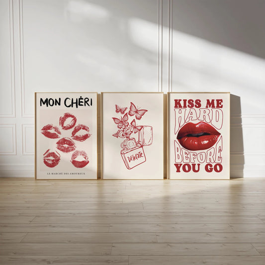 Set de 3 Funky en Rojo