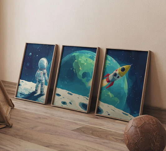 Set de 3 Astronauta y Espacio Infantil