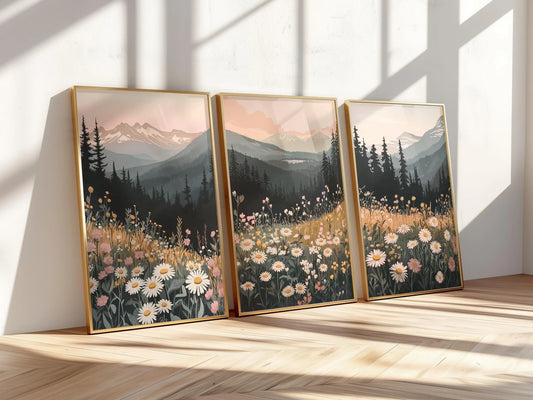 Set de 3 Campo de Flores 3