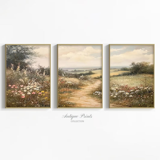 Set de 3 Campo de Flores 3