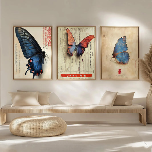 Set de 3 Mariposas Japón