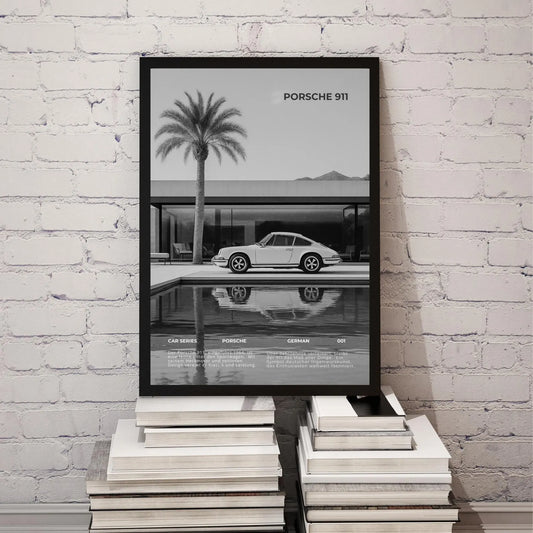 Black and White Porsche 911