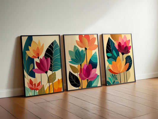 Set de 3 Flores colores #1