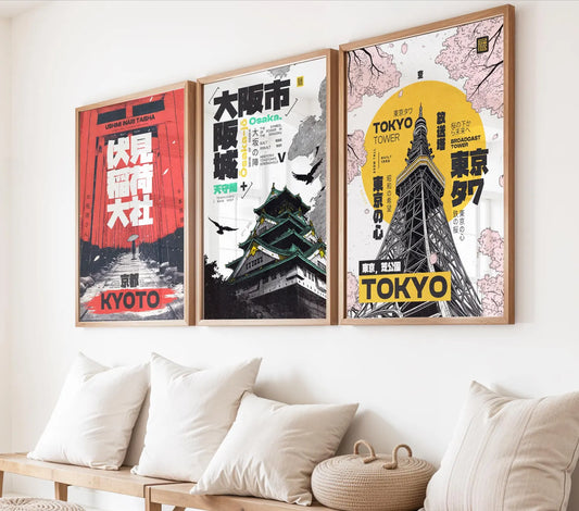 Set de 3 Ciudades Japonesas
