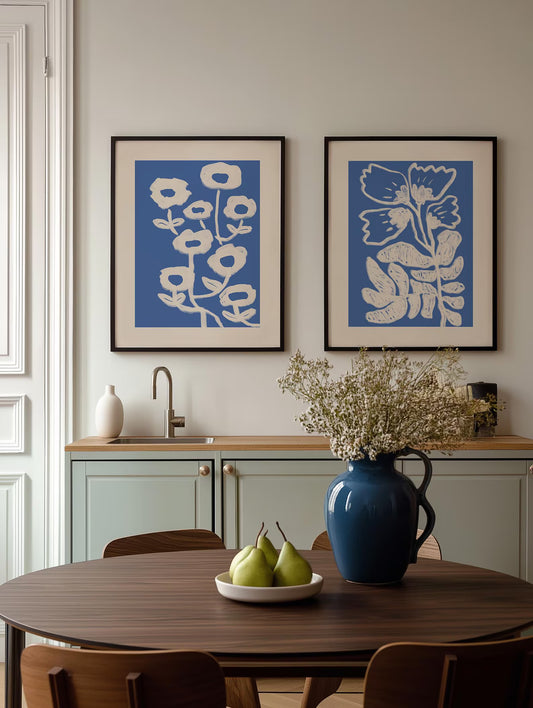 Set de 2 Flores y Azul