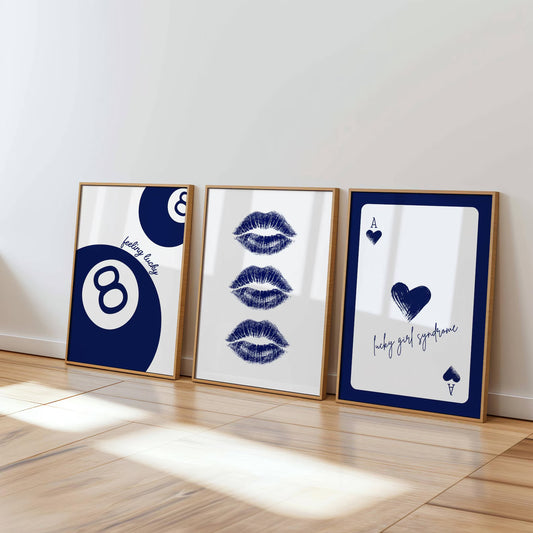 Set de 3 Lucky Azul