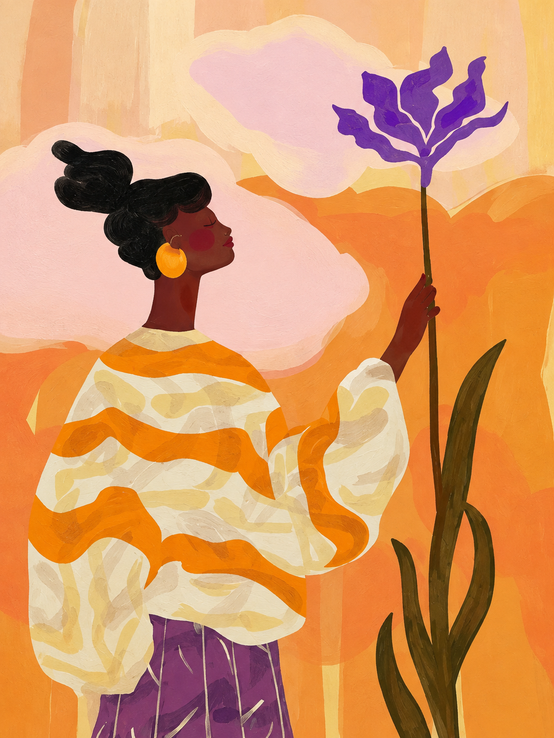 Mujer y Flor 054