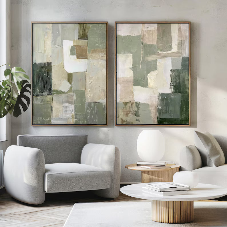 Set de 2 Abstracto Sage