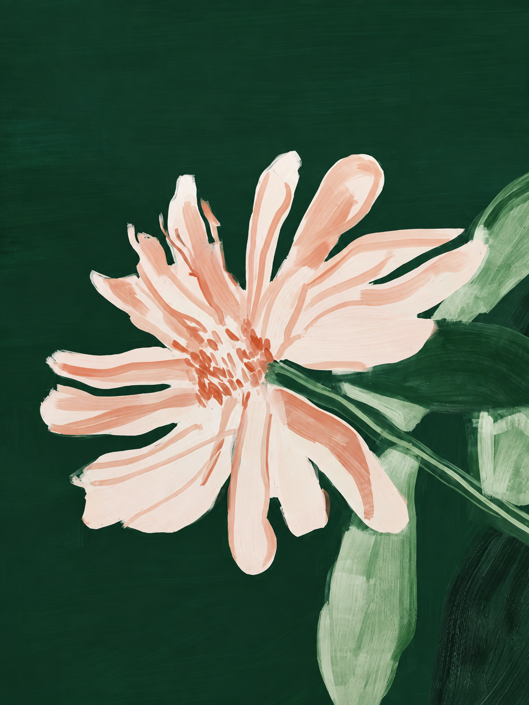 Flor Blanca Verde 095