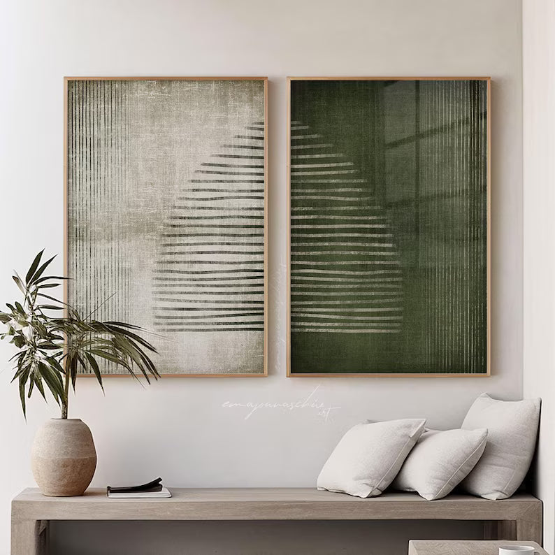 Set de 2 Textura Verde Sage