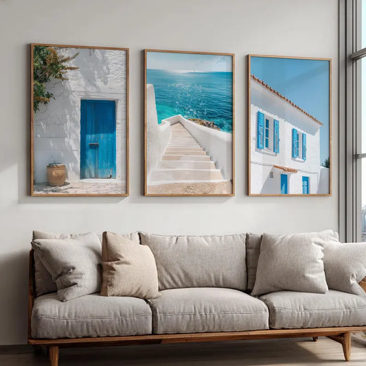 Set de 3 Grecia Mar Azul