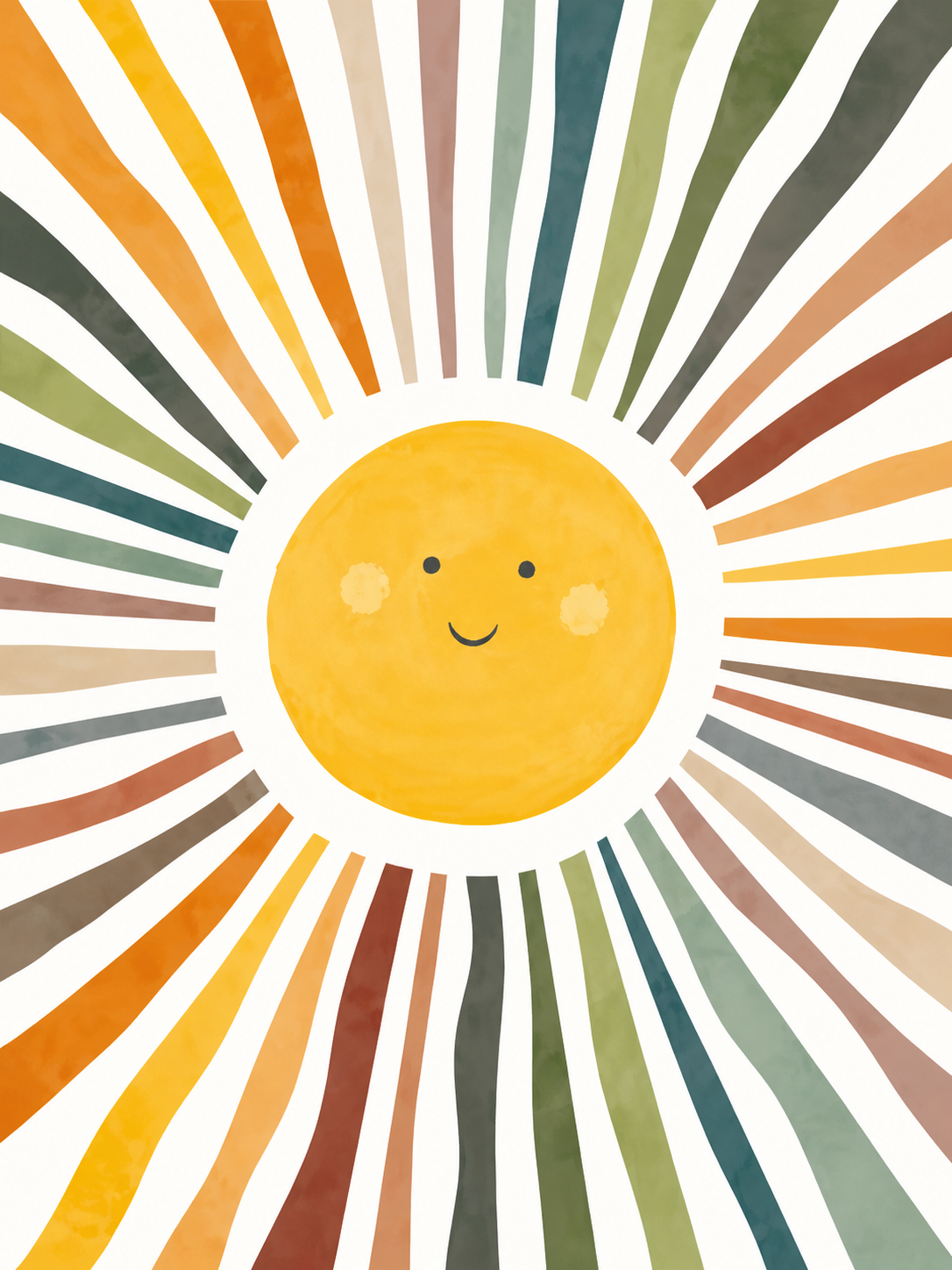 Sol Radiante Multicolor — cuadro infantil