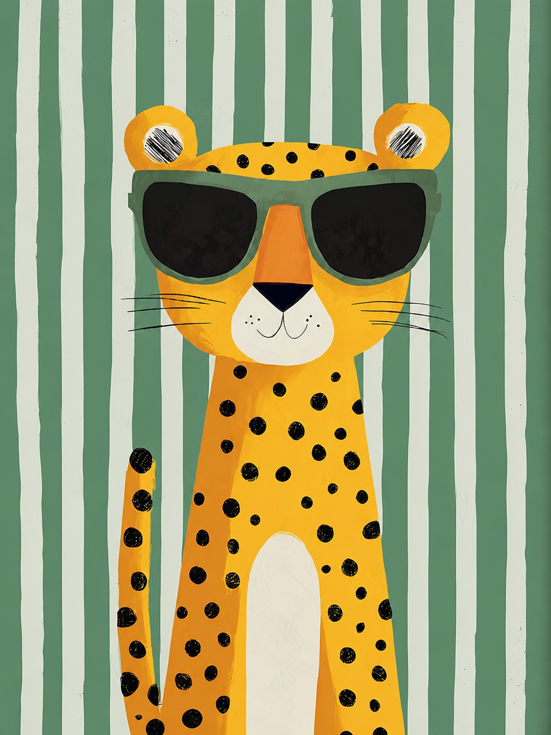 Leopardo con Anteojos — cuadro infantil