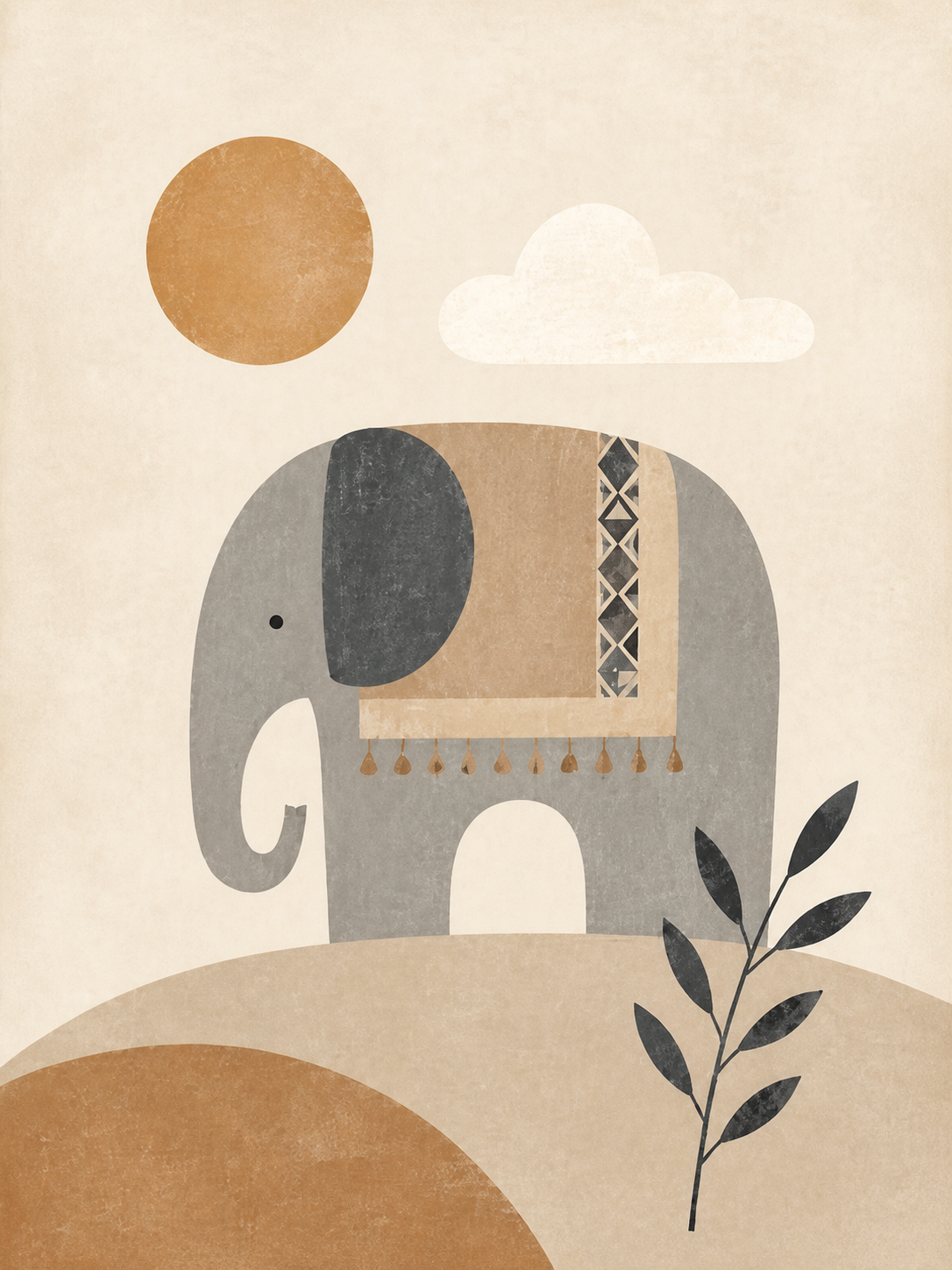 Elefante Bohemio — cuadro infantil
