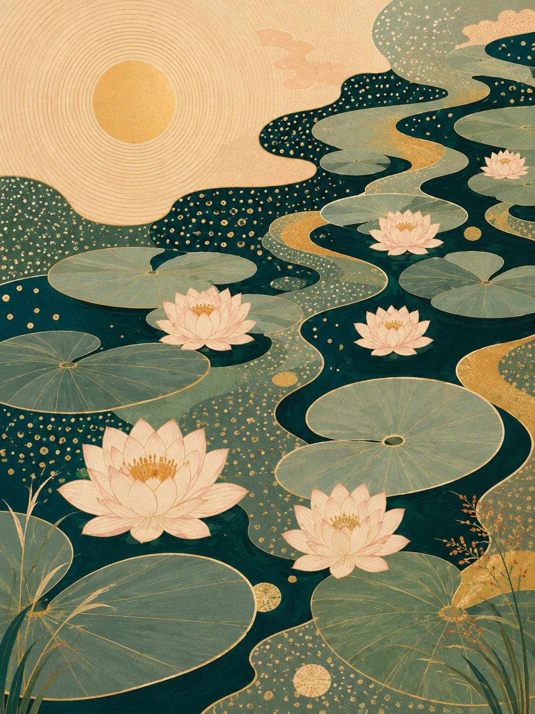 Japón — Estanque de lotos