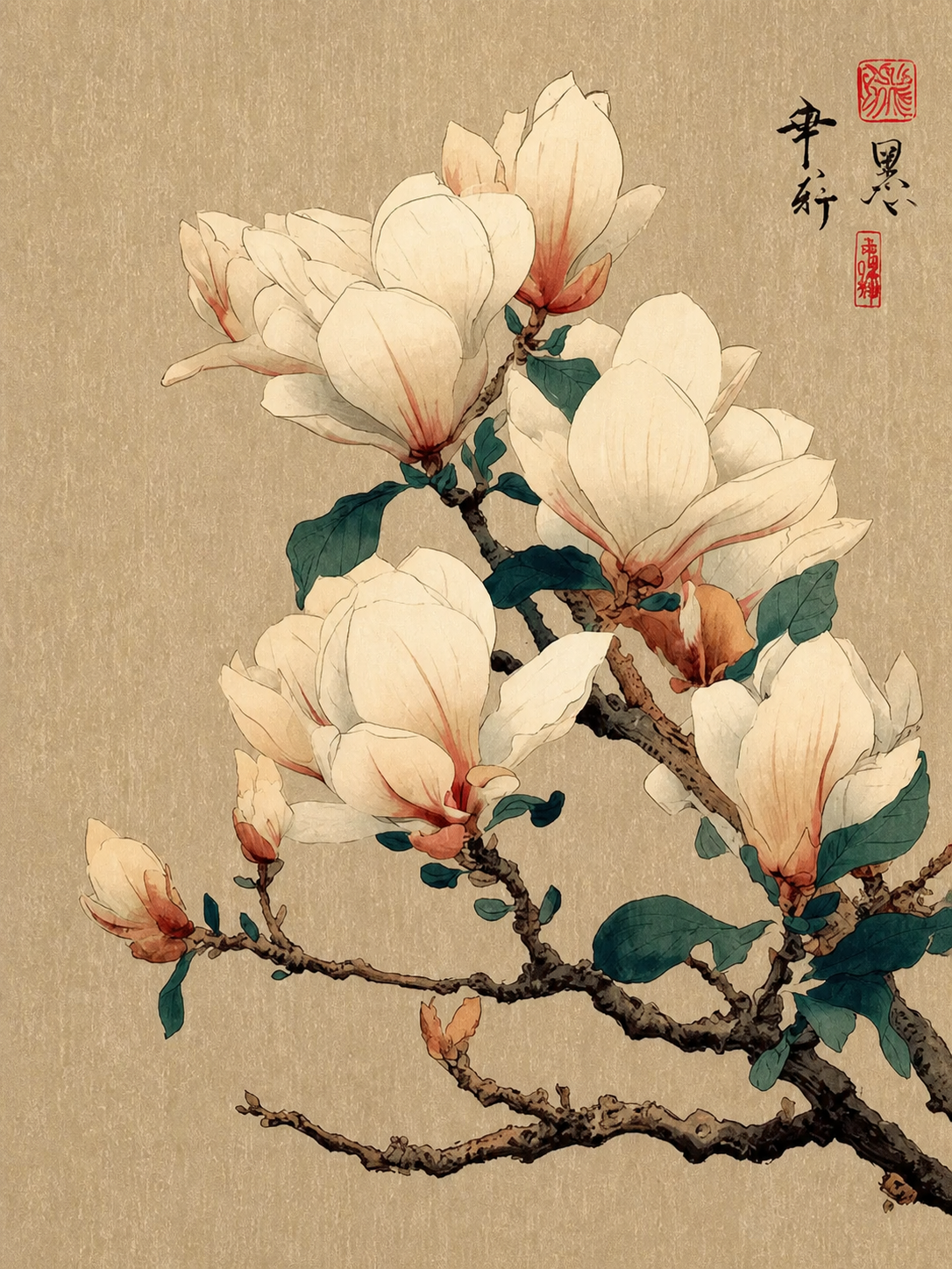 Magnolia Flores Blancas