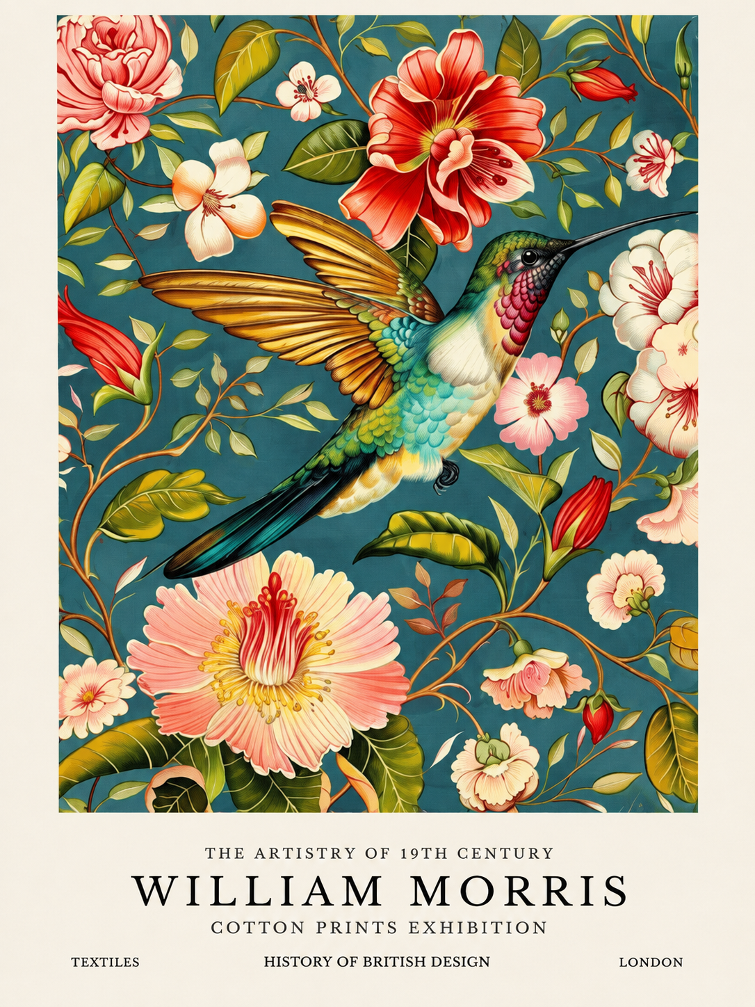 Hojas en Verde, lámina decorativa inspirada en William Morris